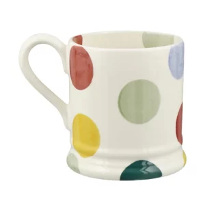 Giant Bold Polka Dot 1/2 Pint Mug: Where Size Meets Style!