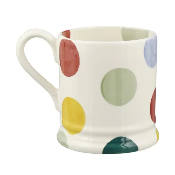Giant Bold Polka Dot 1/2 Pint Mug: Where Size Meets Style!