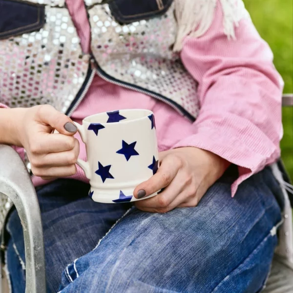 Twilight Blue Star 1/2 Pint Ceramic Mug: Charm for Every Sip - Image 2
