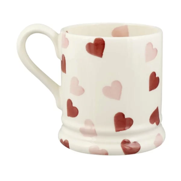 Romantic Confetti Heart 1/2 Pint Mug: Handcrafted in Stoke-on-Trent with Love